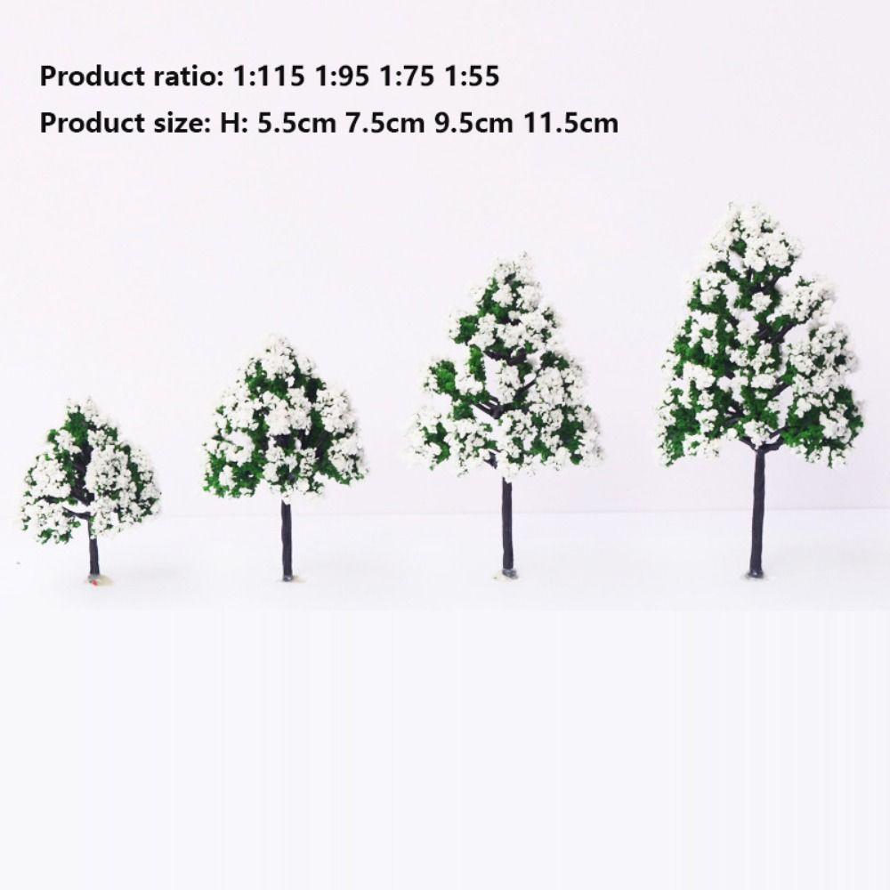 5pcs Plastic Mini Snow Pine Model Trees Green Winter Snow Scene Tree High Quality DIY Crafts