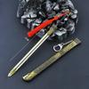 Chinese Retro Samurai Sword 22cm Metal Spear and Sword Mini Cold Model Ornaments Role Playing Fake Props Simple Style