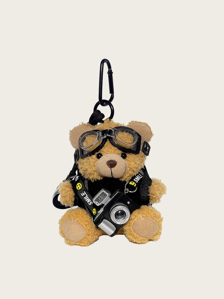 Camera Bear Bag Hanging Jewelry Plush Doll Doll Bear Pendant Couple Keychain Creative Gift