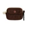 Cute Solid Color Earphone Storage Bag Multi Layer Corduroy Coin Purse Multifunctional with Zipper Storage Bag Daily Use