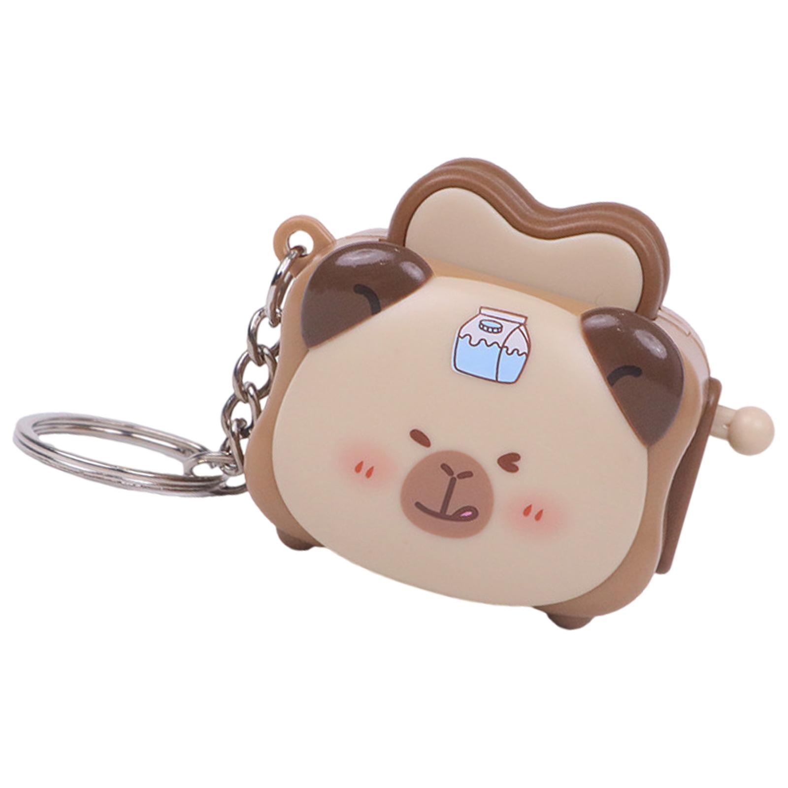 Cartoon Animal Mini Toaster Keychain Pendant Charm Fun Accessory For Students Commuters And Collectors
