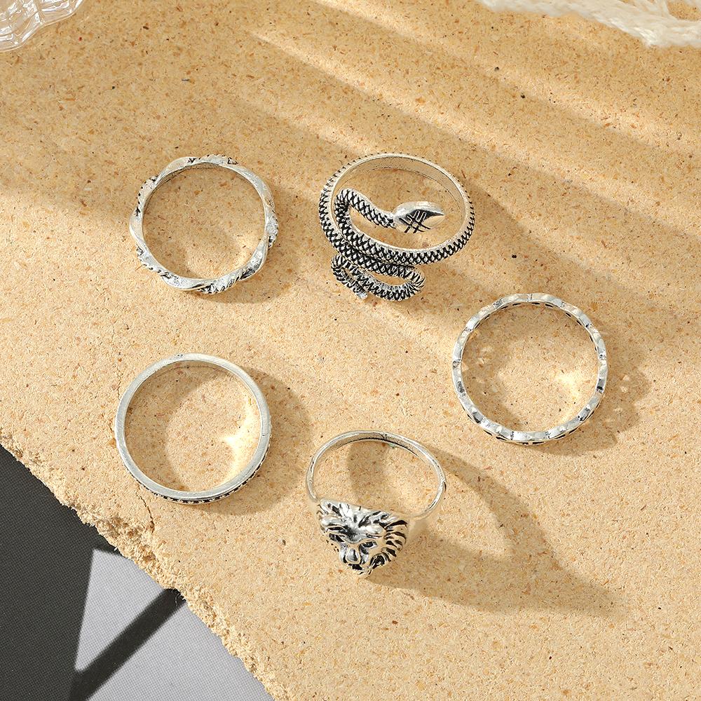 Bague serpent tête de chat, costume femme Vintage Animal, bague en métal or et argent, bijoux gothiques, accessoires géométriques