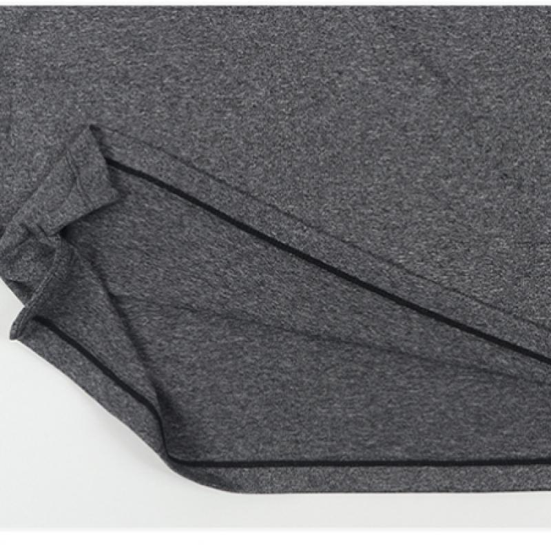 New Balance Women S Heathertech Long Short Sleeve teeS Dark Gray