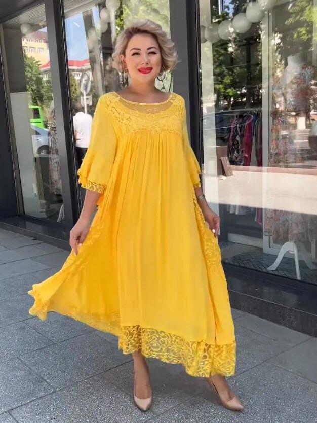 Rochie fustă maxi supradimensionată plus size (Ediția 2023)
