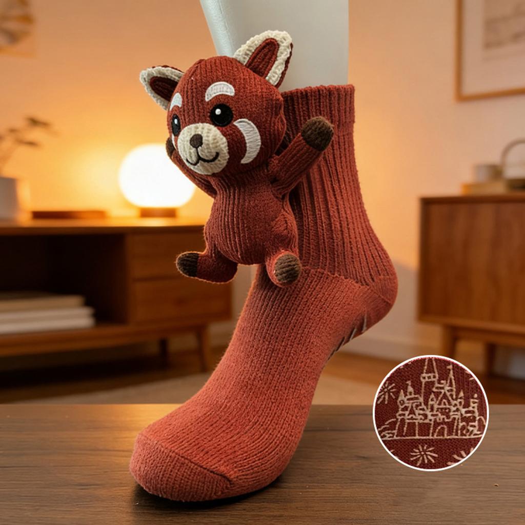 Pánské Dámské Bavlněné Vysoké Pantoflové Ponožky Teplé Termo Pletené Podlahové Ponožky s Protiskluzovými Body