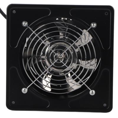 190mm 40W 220V Wall Mounted Exhaust Fan Low Noise Home Bathroom Kitchen Garage Ventilation (Black)