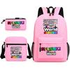 New rhythm box game merchandise primary school bag sprunki cartoon starry sky backpack 3-piece set D