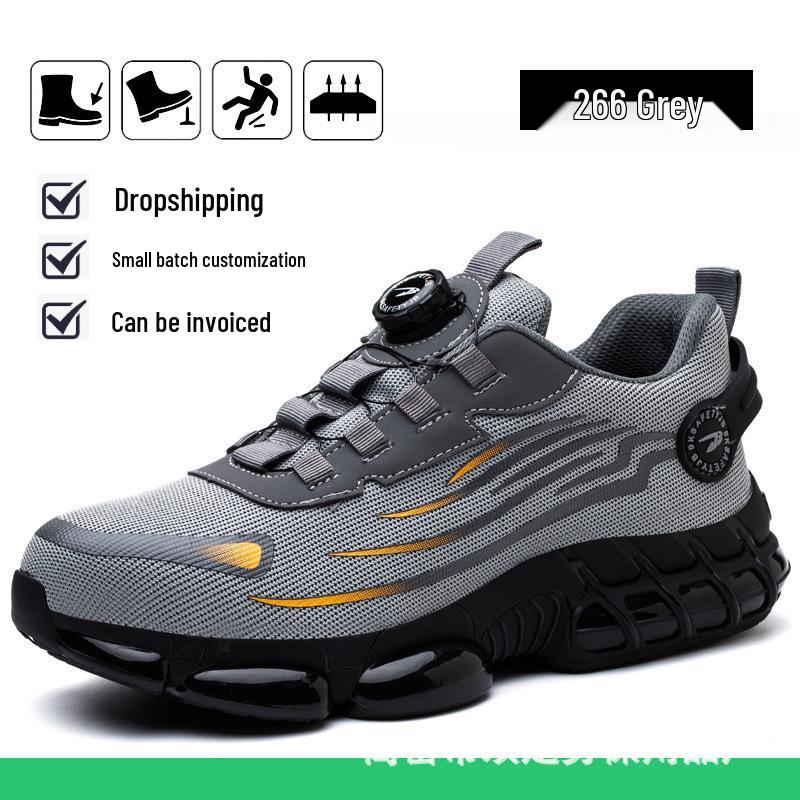 Męskie buty robocze ochronne Four Seasons: Odporny na zgniecenia, Odporny na przebicia, Wodoodporny, Lekki, Antypoślizgowy.