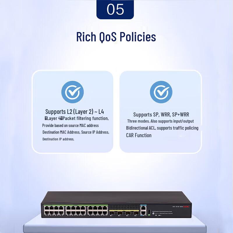 H3C S5135S-24T4X-EI-Q 24-Port Gigabit Layer 3 Managed Switch