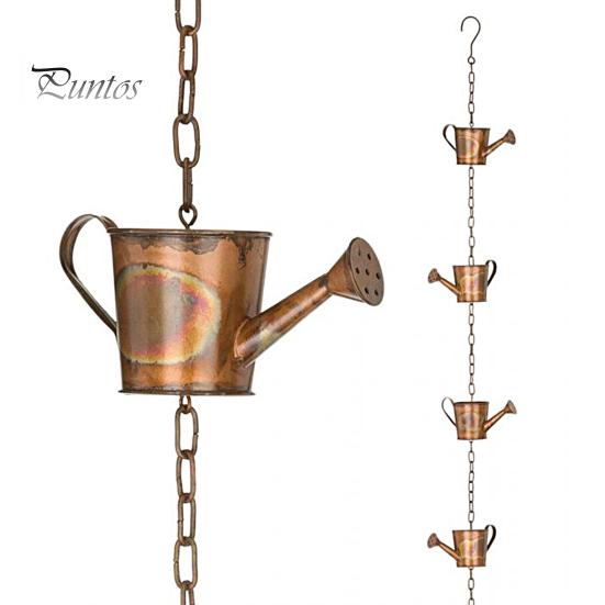 Metal Wind Chime Corrosion Resistant Eye-catching Exquisite Easy Installation Collectible Hanging Decorative Long Lasting Steel Leaves Rain Chain for
