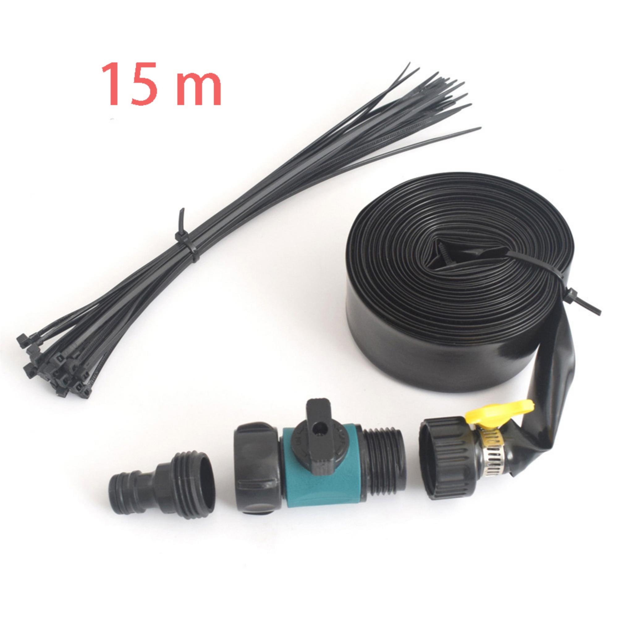 

15 м батутный разбрызгиватель для кемпинга, распыление воды, охлаждающий инструмент для садового охлаждения, шланг для полива в полевых условиях, сельскохозяйственный шланг для распыления зелёный