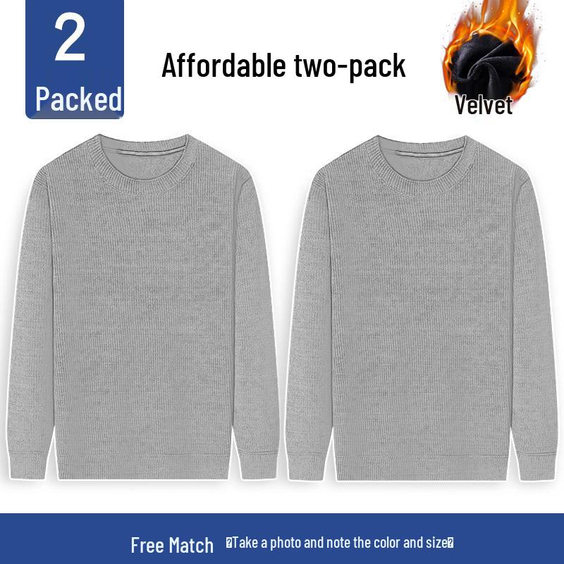 Men's Chenille Velvet-Lined Warm Sweater for Dad and Grandpa – Autumn/Winter