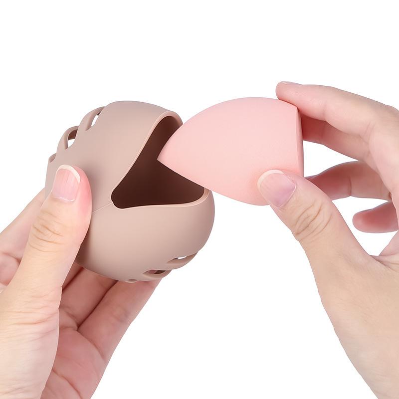 Sponge Makeup Ecofriendly Holder 1pcs Silicone Multihole Storage Case Travel Protable Cosmetic Puff Holder Box