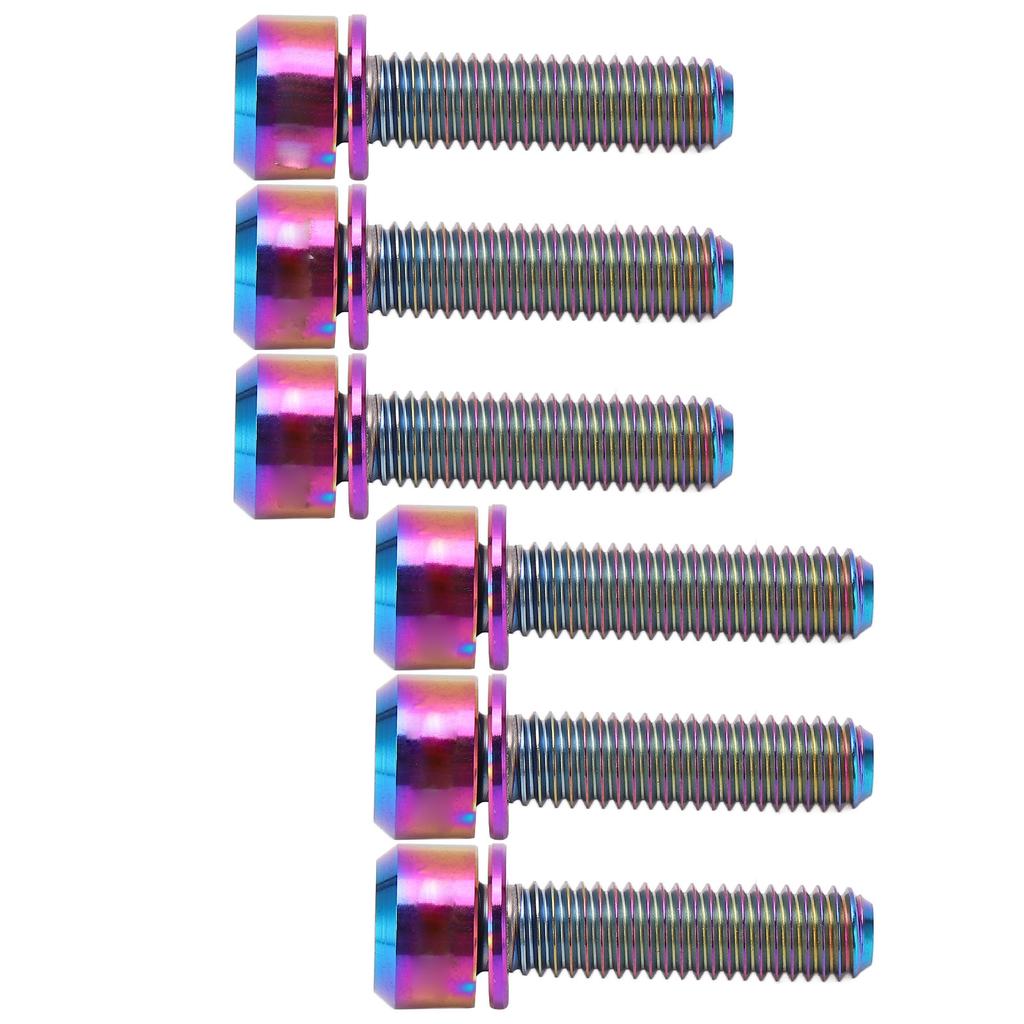 6 Stück RISK Fahrradvorbau-Schrauben-Kit Titan-Vorbau-Schrauben Ersatzteile M5 20mm Bunt