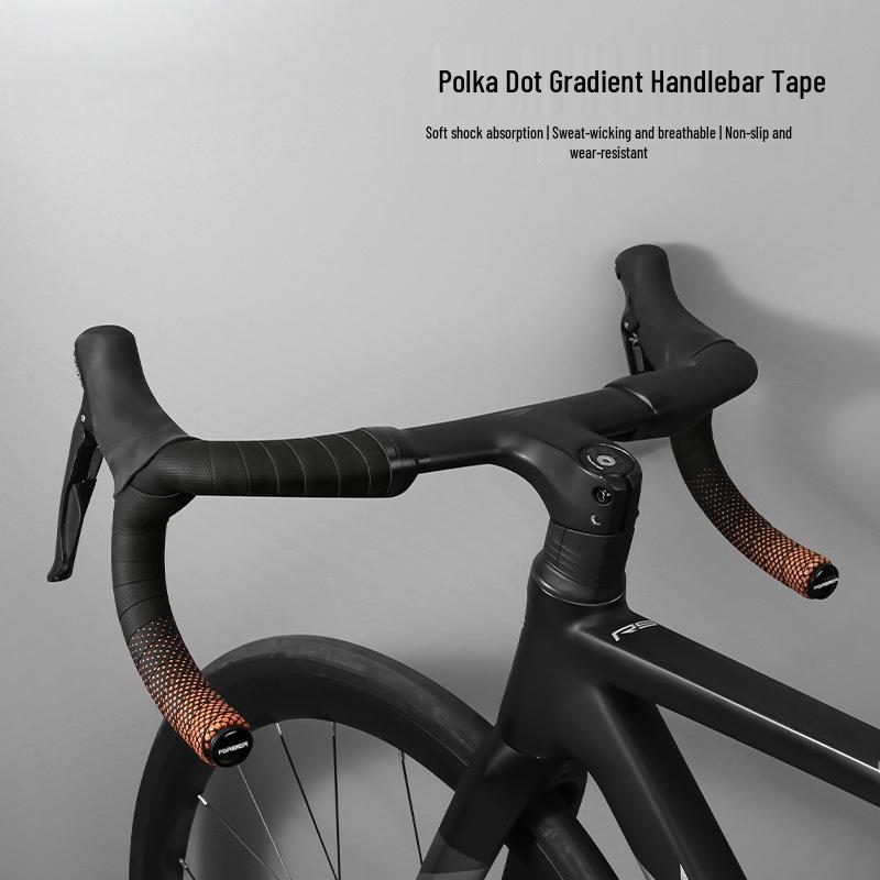 Dual-Color Shock-Absorbing, Anti-Slip, Stain-Resistant, Breathable, Washable Mountain Bike Handlebar Tape for Comfort