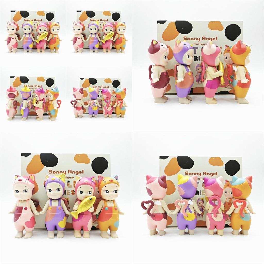 Collectible Angel Cat Figurines With Goldfish Pvc Blind Box Toys For Enthusiasts And Kids