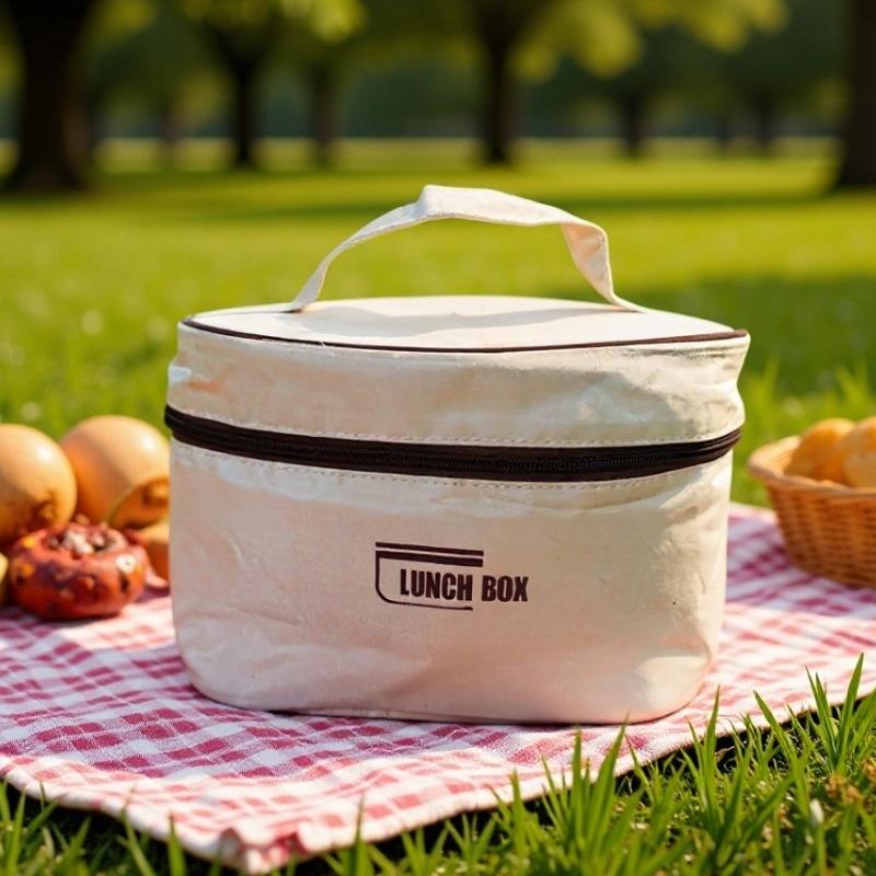 Portable lunch bag food insulated box Waterproof shoulder strap insulated box, hand-held lunch box bag, fresh aluminum