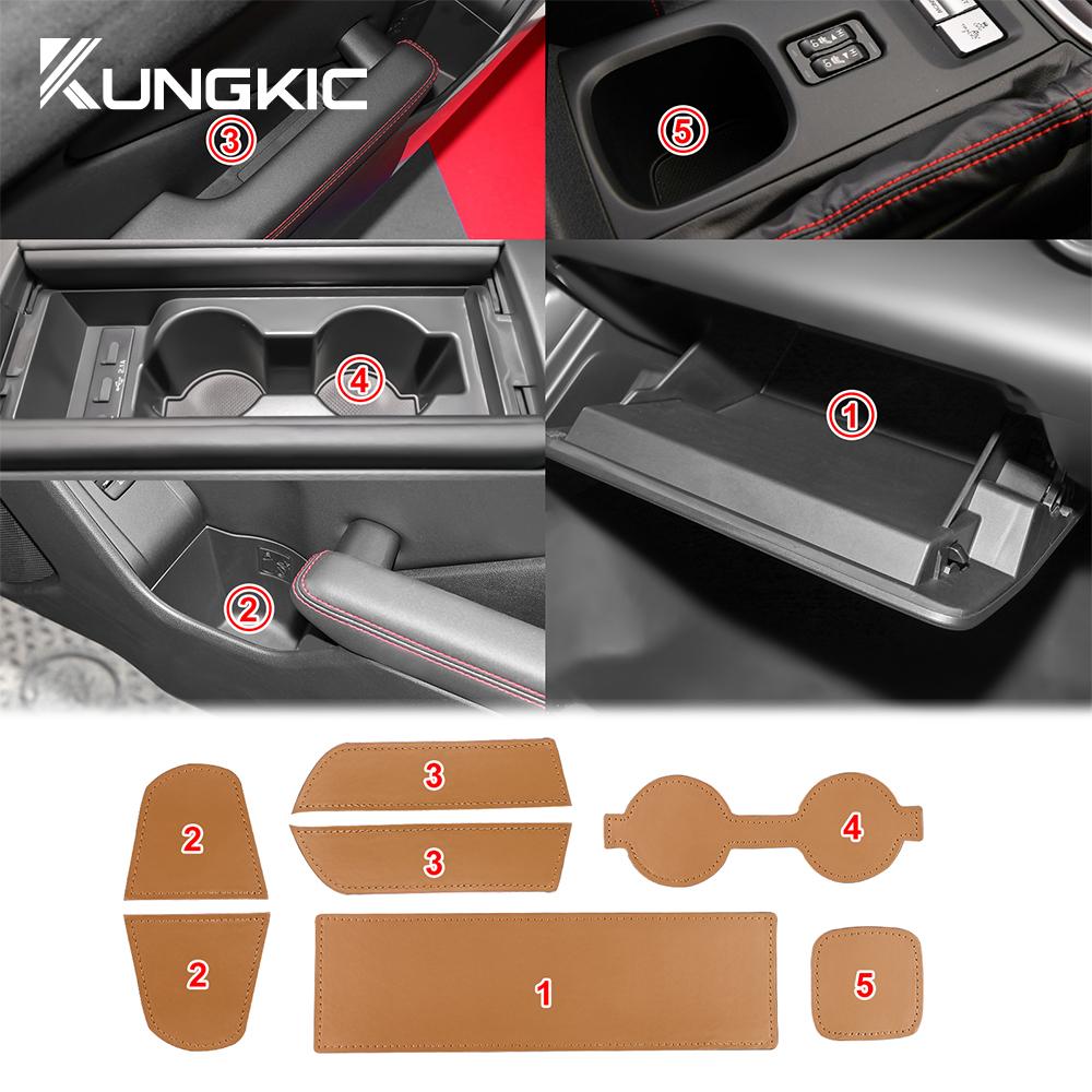Cup Mat For Subaru BRZ Toyota GR86 2021 2022 2023 2024 Anti-Slip Dust-proof Rubber Pads Rug Gate Slot Mats Stickers Accessories