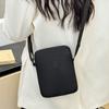 Elegant Minimalist Phone Crossbody Bag Round Decor Mini Shoulder Bag with Adjustable Wide Strap