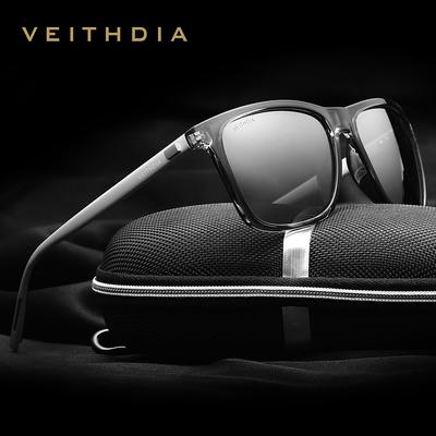 VEITHDIA Unisex Retro Aluminium + TR90 Sonnenbrille Polarisierte Linse Vintage Brillen Sonnenbrille
