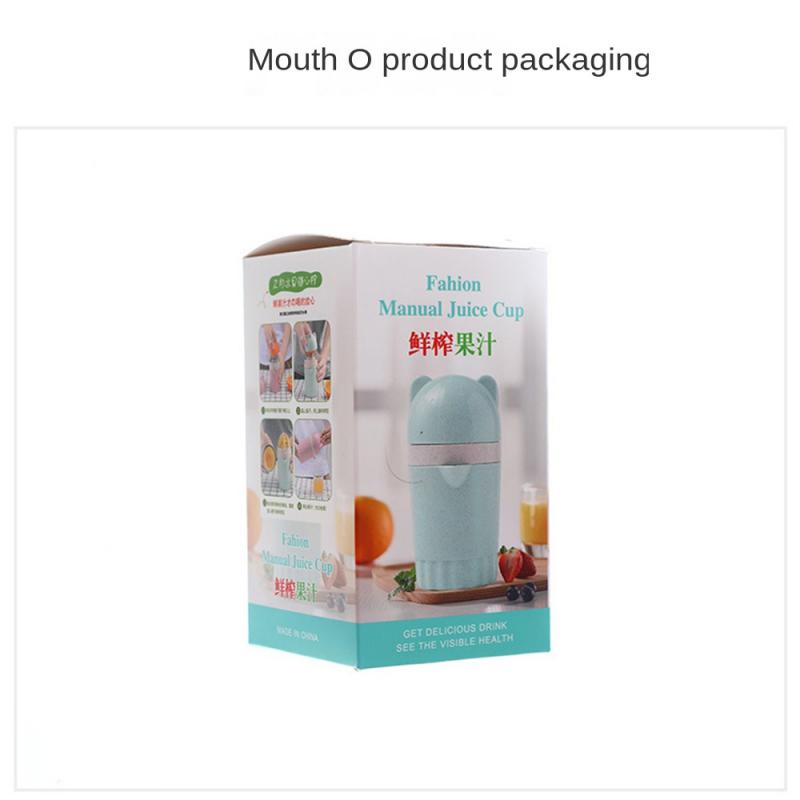 Juice Cup Portable Anti-skid Manual 8 Blade Kitchen Accessories Water Cup Multifunctional With Straw Plastic Fresh Juice