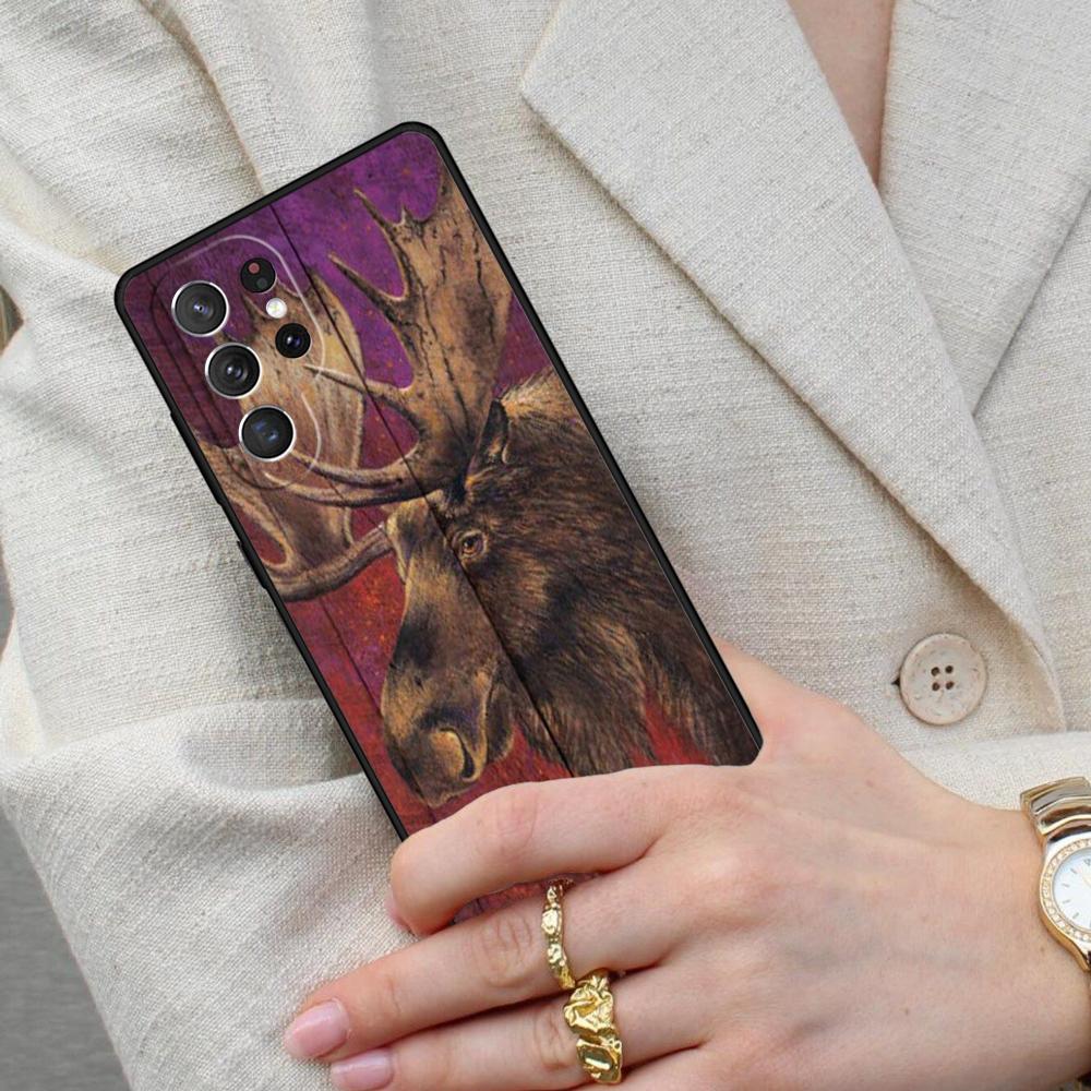 Reindeer Cell Phone Case for Samsung Galaxy S26 Ultra S25 S24 S23 S22 S21 S20 Note10 Cover