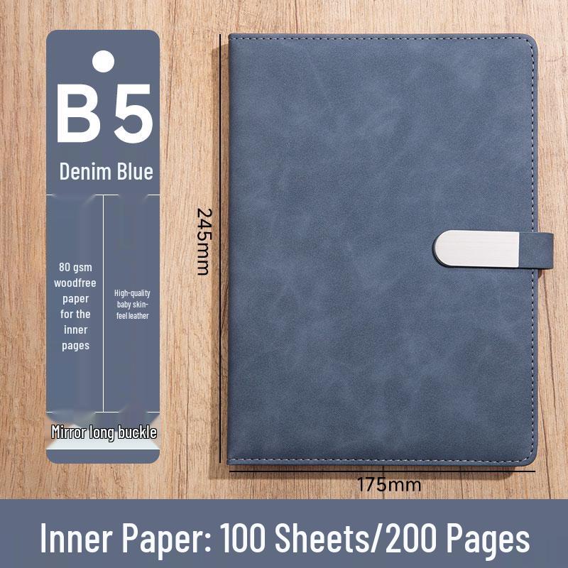 Personalized A5 Soft Leather Notebooks with Logo Printing: Custom Covers & Pages for Office Use