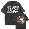 DTMF Bad Bunny Debi Tirar Mas Fotos  Tour Tee Shirt Mens Women Hip Hop Washed Vintage T Shirt  Cotton Oversized Tshirt