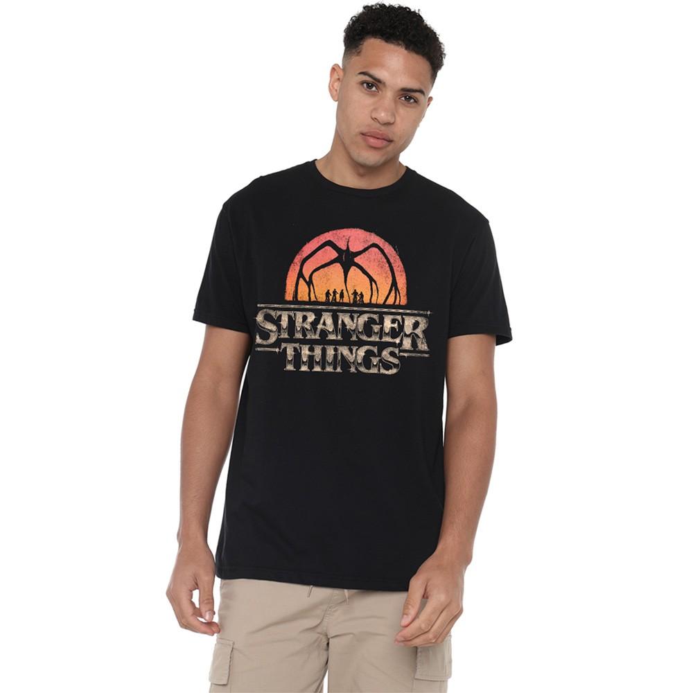 Stranger Things Sunset Logo Unisex T-Shirt S-5XL Black S
