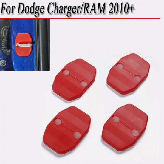 Красная накладка на замок двери (защелка) для Dodge ChargerRAM 10+