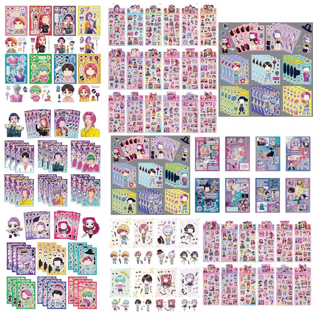 8/18/78Pcs Anime KPop Demon Hunters Sticker Toy Derpys Tiger Rumi Mira Zoey Sussy Scrapbooking Phone Waterproof Decal Stickers%%