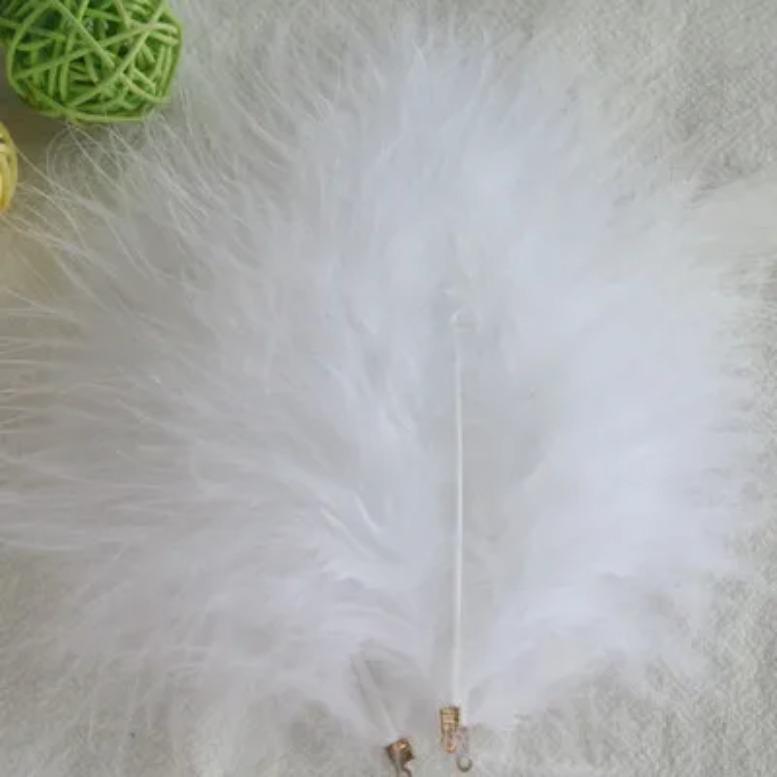 FeatherVelvet Feathers with Metal Clip Buckle, Turkey Plumas, DIY Feather Jewelry, Craft, Dream Catcher, Decoration Material, 10-12cm