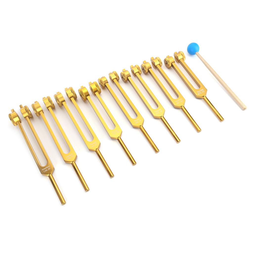 8pcs Professional Sound Healing Therapy Tuning Fork Aluminum Alloy Tuning Fork Tool Set
