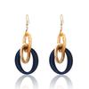 Geometric Color Matching Earrings Women's Round Ring Pendant Multi Ring Exaggerated Earrings