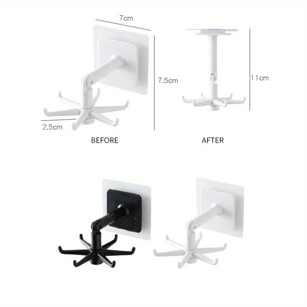 Kitchen Hook Multi-Purpose Hooks 360 Degrees Rotated Rotatable Rack for Organizer and Storage Spoon Hanger for Kitchen Gadgets
