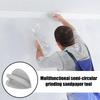Self Adhesive Half Circle Sanding Pad Holder Durable Plastic Drywall Corner Sander Ergonomic Tool for Woodworking DIY Projects