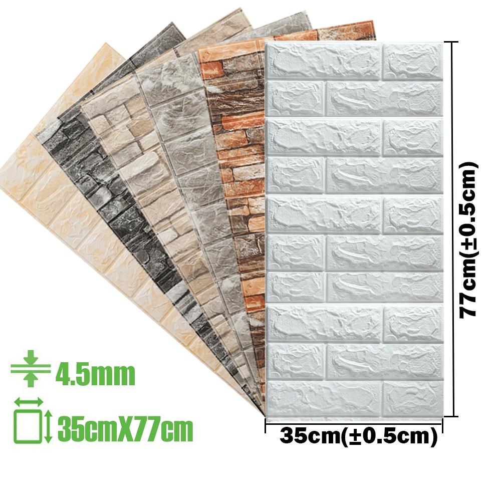 3d Foam Wall Sticker Panels Brick Waterproof Adhesive Wallpaper Living Room Bedroom Home House Bathroom Decor