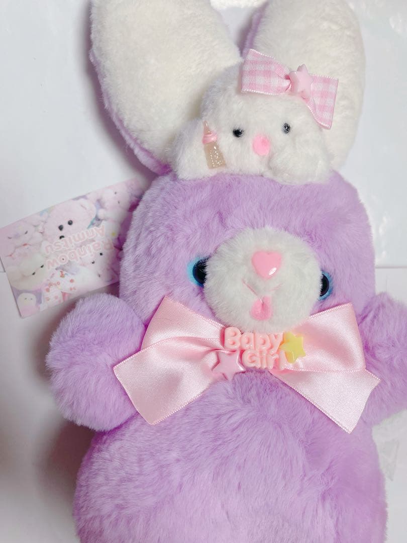 

[USED] Bear, rabbit, popular artist, wool felt stuffed toy, teddy bear, handmade