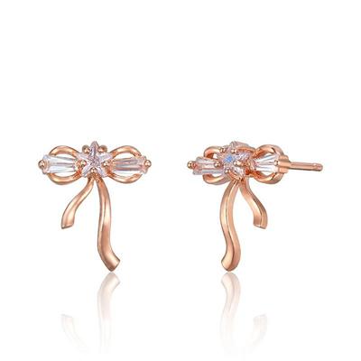 [CRANNE] 14K GF Ribbon Knot Earrings C24EGF215