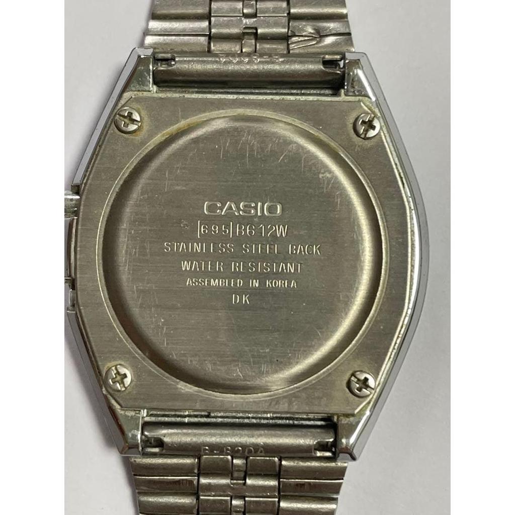 Used Rare 80s Casio B612W Vintage Digital Watch Made in Korea Junk