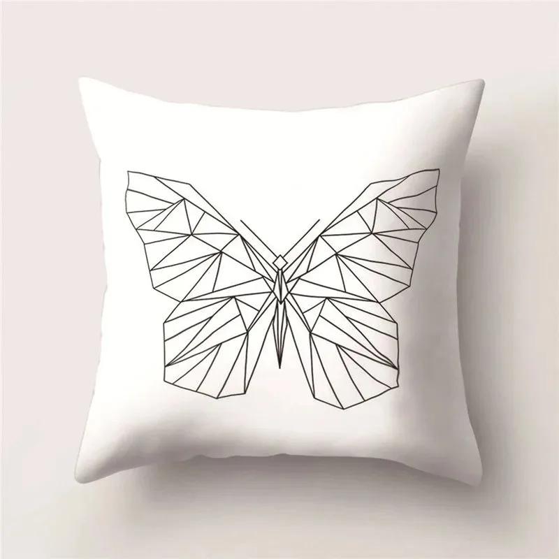 Beautiful Romantic Butterfly Series Decorative Home Pillowcases Living Room Sofa Cushion Covers Free Butterfly Pillowcases