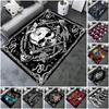 1PC Skull Dark Gothic Pattern Printed Carpet Rug for Living Room Bedroom Home Sofa Decoration,Non-slip Floor Mat Floor Mat
