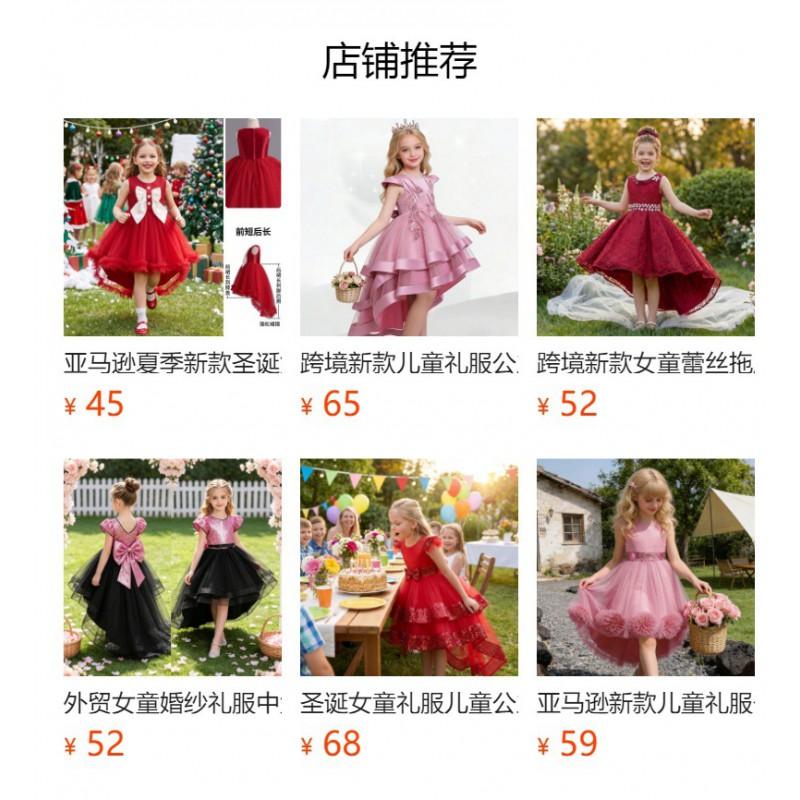 Mädchen Prinzessin Tüllkleid Hochzeiten Schönheitswettbewerbe Blumenmädchenkleider Kinder Über 4 Jahre