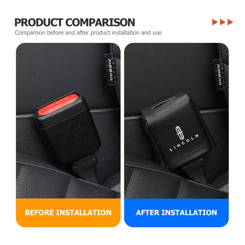 Car Seat Belt Buckle Protection Anti-Scratch Cover Cushion For Lincoln Navigator Continental Corsair MKC Nautilus Voyager 6tsde