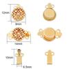 18K Gold-Plated Copper Flower Buckle Pearl Bracelet Clasp for DIY Jewelry Making