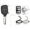 8 Modes Turbo Pressurized Shower Head 12cm Large Panel Water Saving Showerheads Explosion-proof Thickened ABS Filter Shower Head