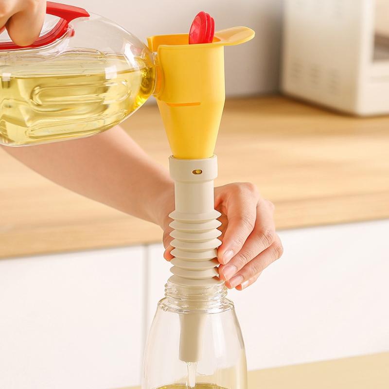 Retractable Oil Pour Spout Durable Flexible Snap On Leak Proof for Household Kitchen Oil Transfer Daily Use