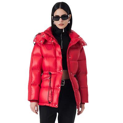 Damen Winter Kurz Puffer Daunenjacke Locker Geschnitten