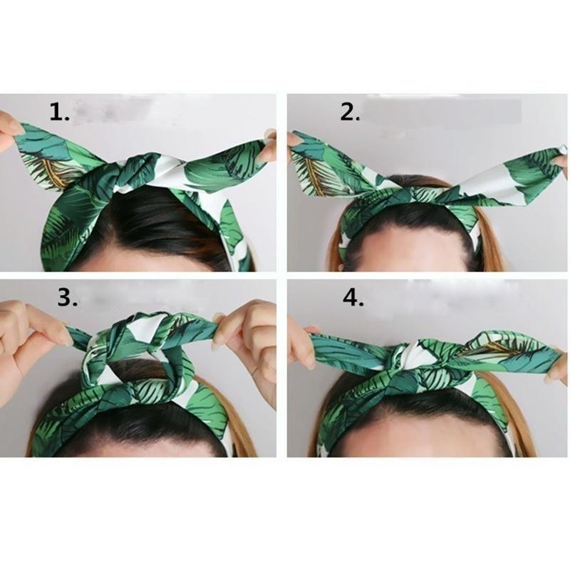 Women Headband Turban Baby Head Wrap Band Girl Hairbands Vintage Floral Print Cotton Fabric Hair Band