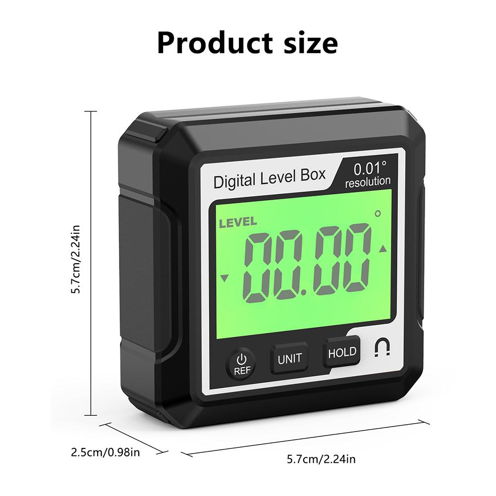 Magnetic Digital Inclinometer Protractor with Dual Measurement Modes for Angle and Slope Conversion In Carpentry and Engineering